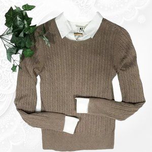 Sonoma Ribbed Sweater Tan S